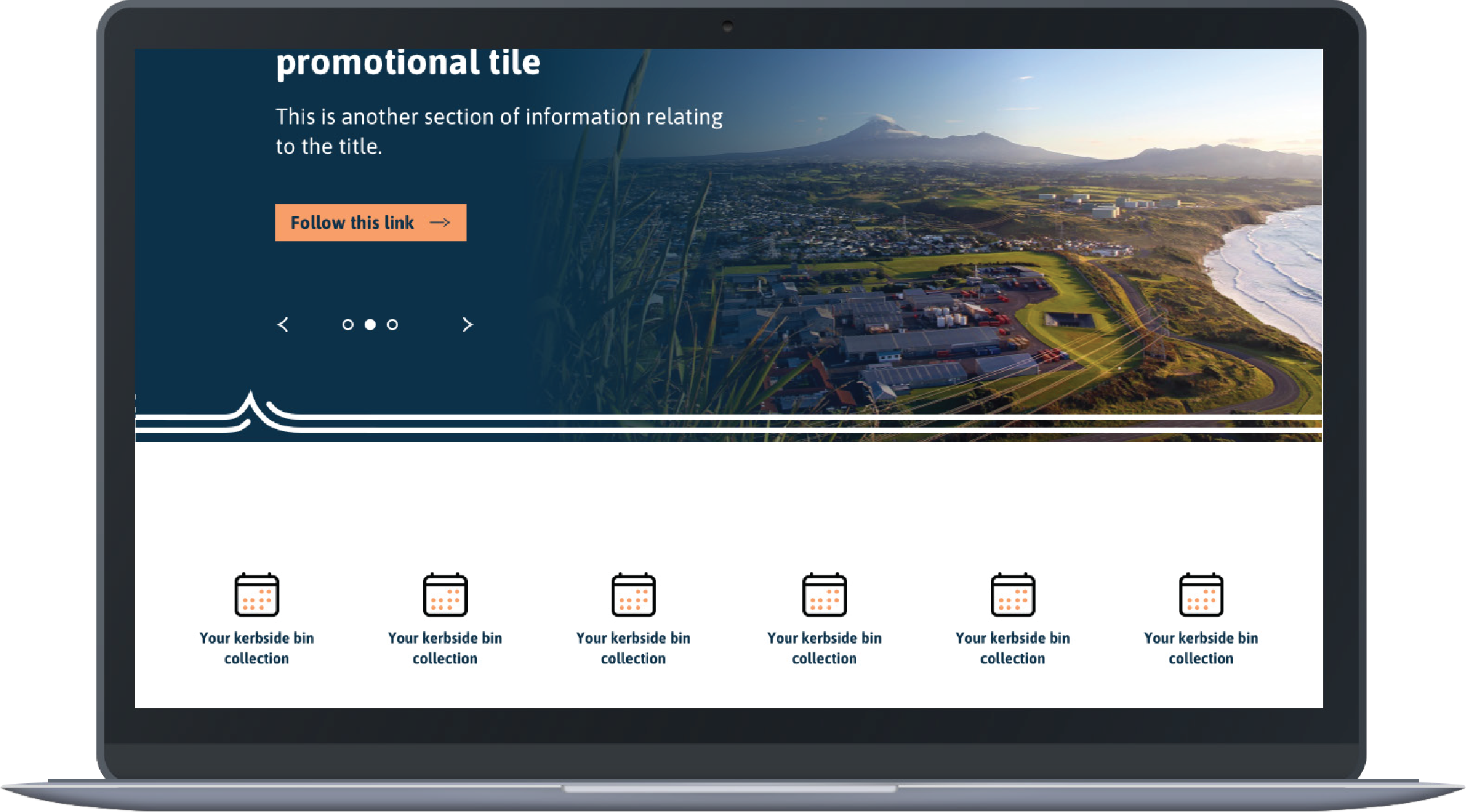Final homepage design for desktop showing hero section and navigation