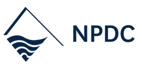 NPDC council logo in blue and white