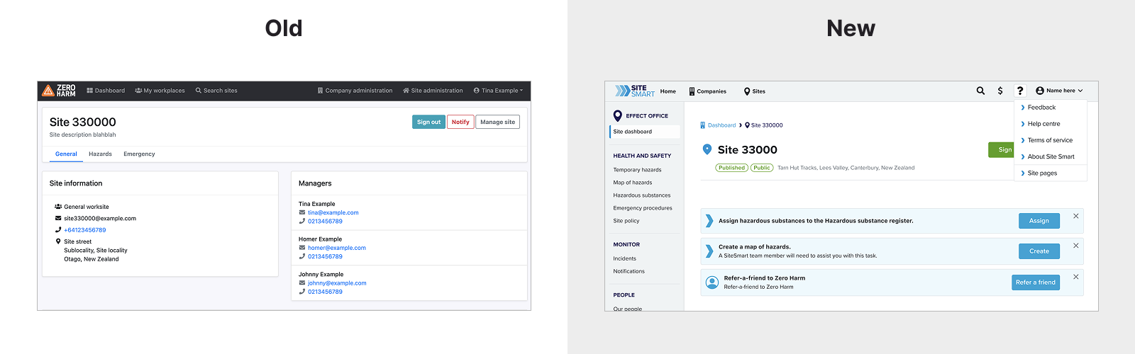Desktop navigation redesign showing cleaner, more organized menu structure with improved hierarchy and reduced clutter